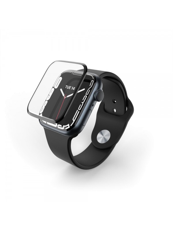 Bufalo Apple Watch 45mm Ekran Koruyucu 3D Kavisli PMMA Nano Siyah Çerçeve