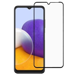 Bufalo Samsung Galaxy A22 Ekran Koruyucu 9D Temperli Cam - Siyah