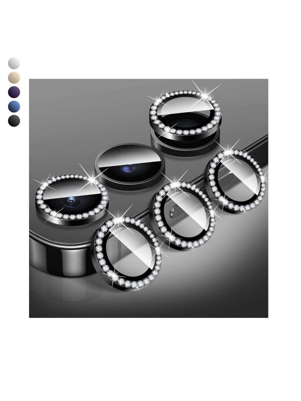 Samsung Galaxy S24 FE Taşlı Metal Kamera Lens Koruyucu Set