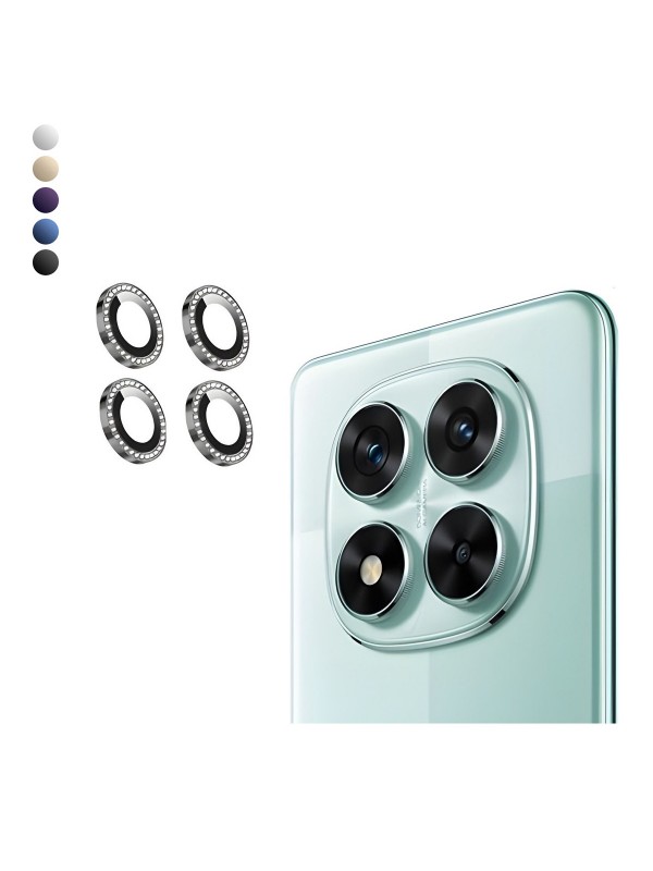 Xiaomi Redmi Note 14 Pro 4G Taşlı Metal Kamera Lens Koruyucu Set